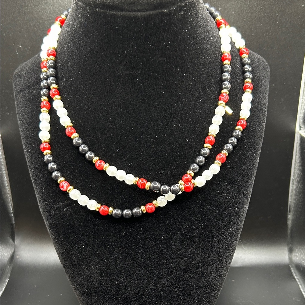 Vintage Monet beaded necklace about 16” long